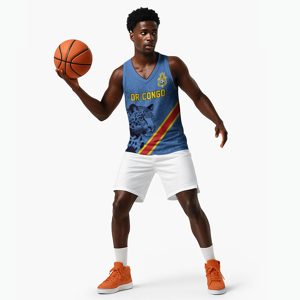 Custom DR Congo Football Basketball Jersey Leopard Pride Heritage Edition