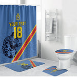Custom DR Congo Football Bathroom Set Leopard Pride Heritage Edition