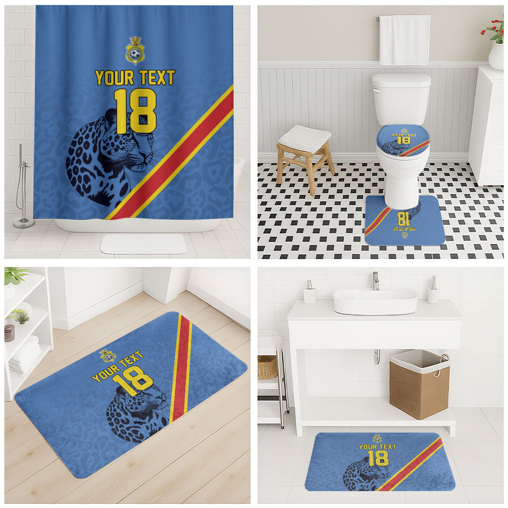 Custom DR Congo Football Bathroom Set Leopard Pride Heritage Edition