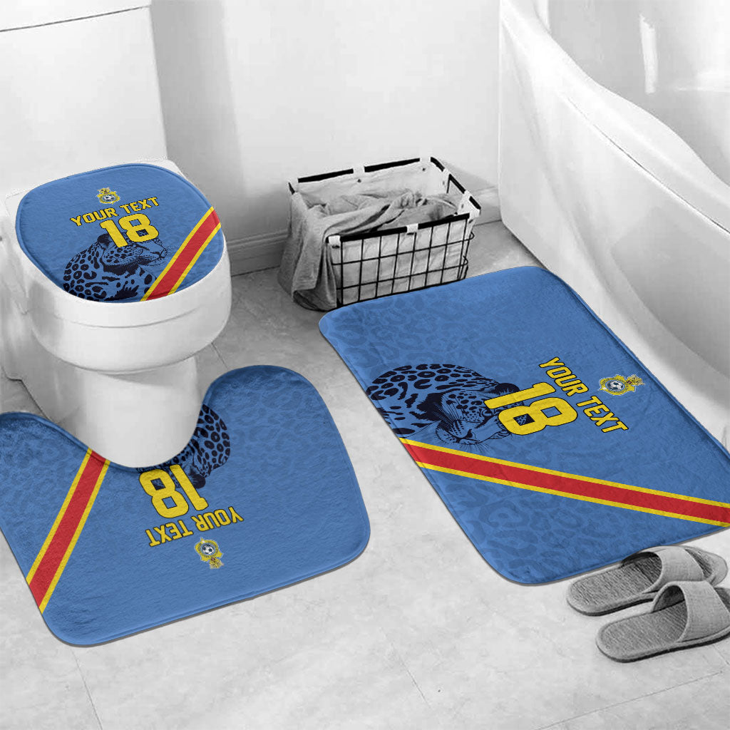 Custom DR Congo Football Bathroom Set Leopard Pride Heritage Edition