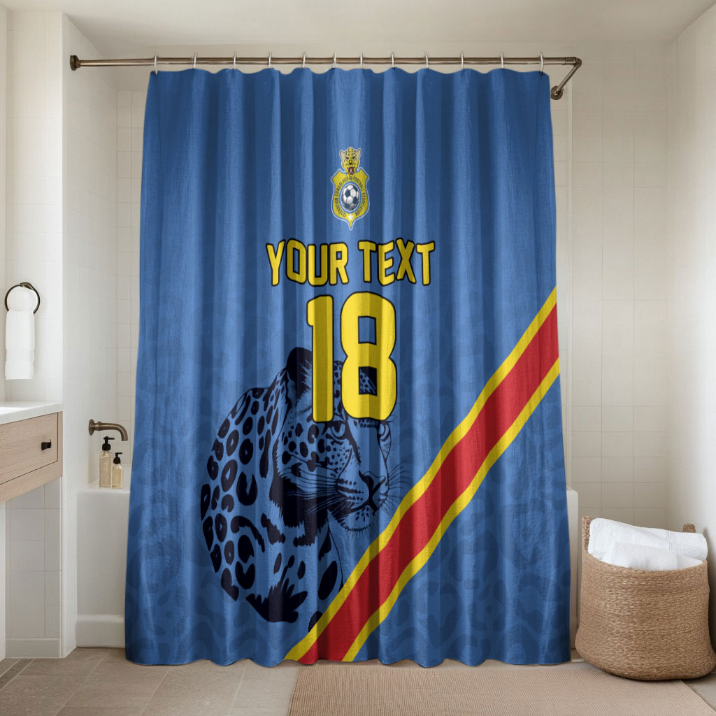 Custom DR Congo Football Bathroom Set Leopard Pride Heritage Edition