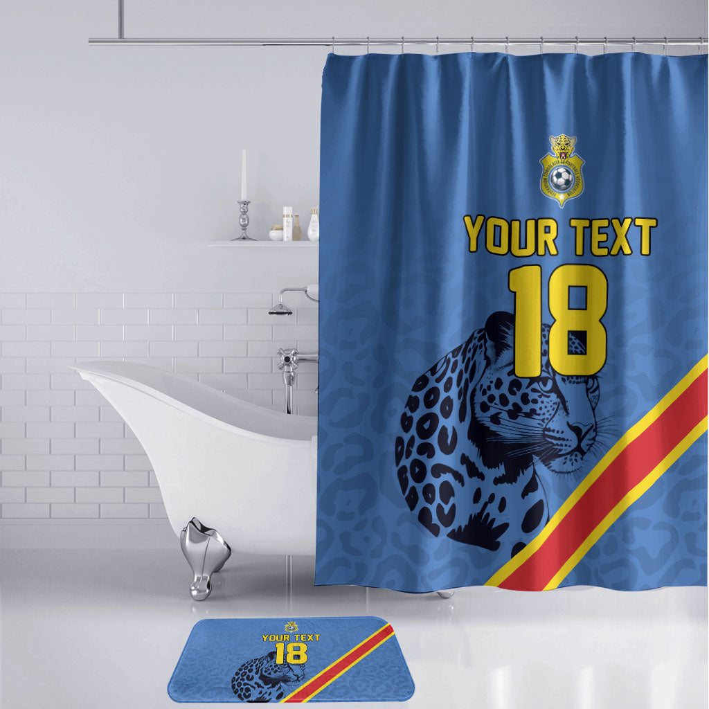 Custom DR Congo Football Bathroom Set Leopard Pride Heritage Edition