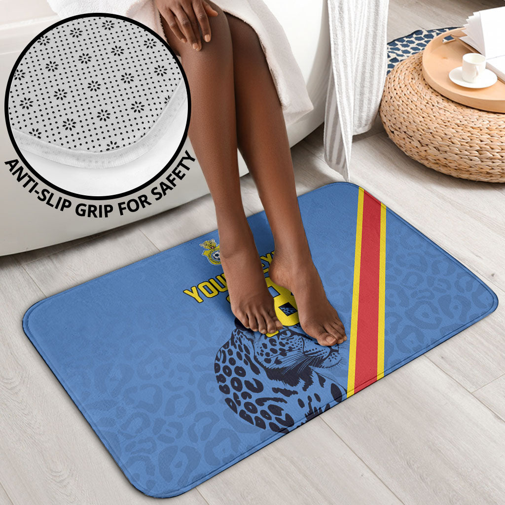 Custom DR Congo Football Bathroom Set Leopard Pride Heritage Edition