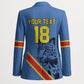 Custom DR Congo Football Blazer Leopard Pride Heritage Edition