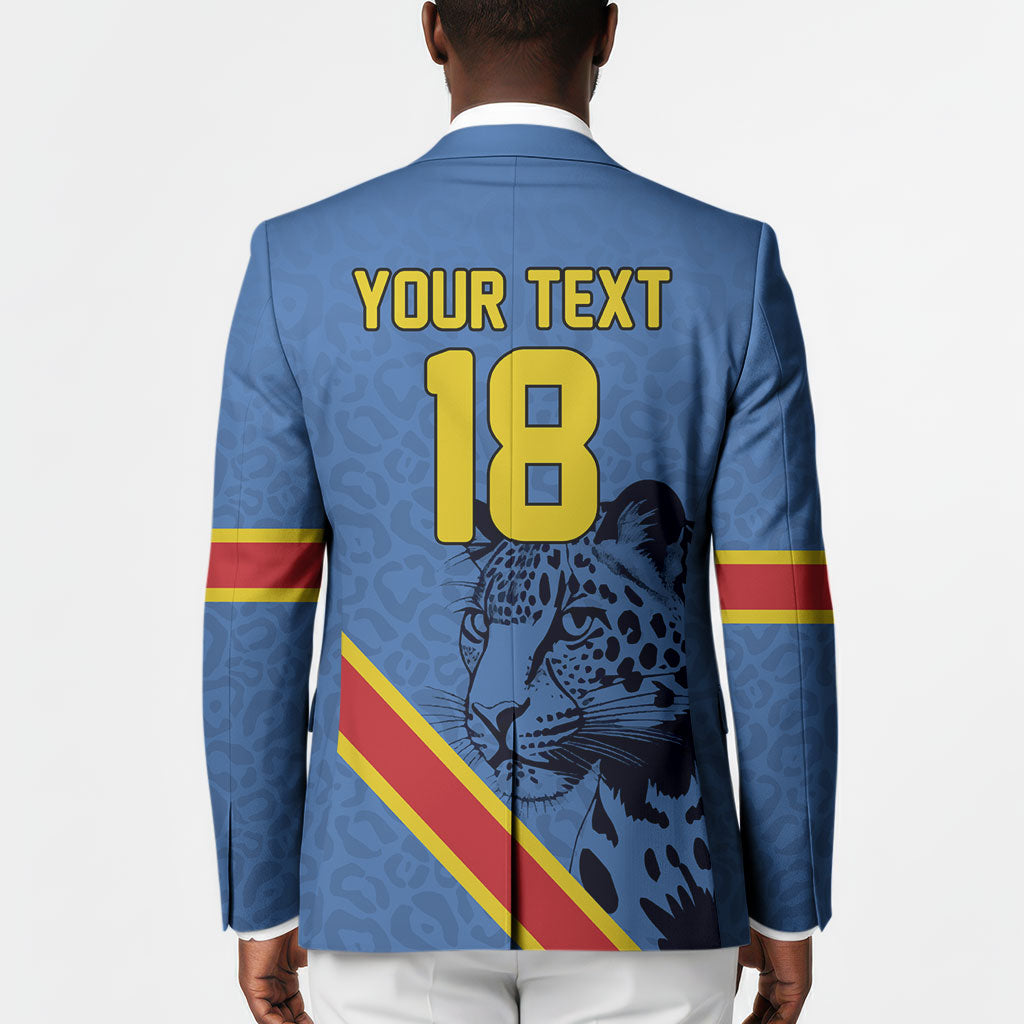 Custom DR Congo Football Blazer Leopard Pride Heritage Edition
