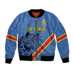 Custom DR Congo Football Bomber Jacket Leopard Pride Heritage Edition