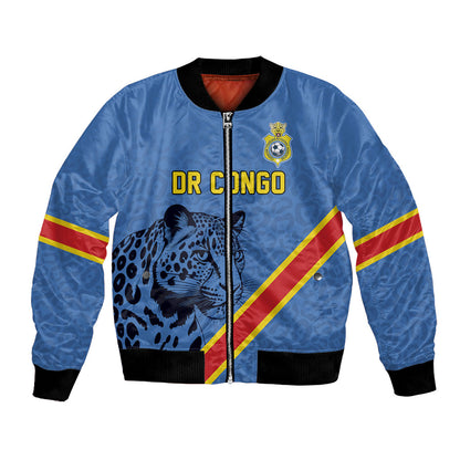 Custom DR Congo Football Bomber Jacket Leopard Pride Heritage Edition