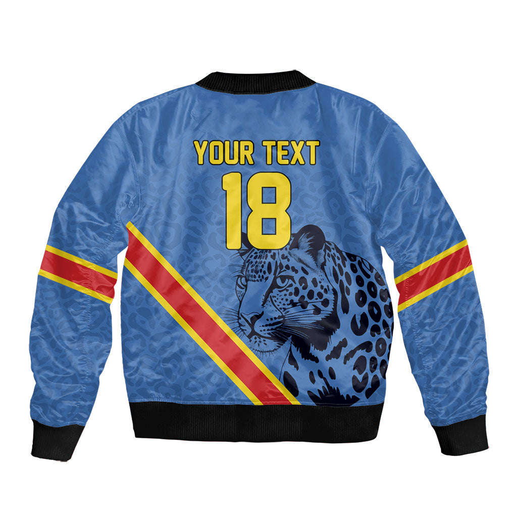 Custom DR Congo Football Bomber Jacket Leopard Pride Heritage Edition