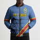 Custom DR Congo Football Bomber Puffer Jacket Leopard Pride Heritage Edition