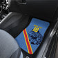 Custom DR Congo Football Car Mats Leopard Pride Heritage Edition