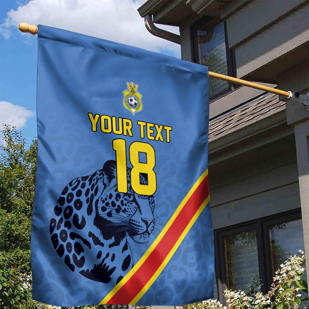Custom DR Congo Football Garden Flag Leopard Pride Heritage Edition