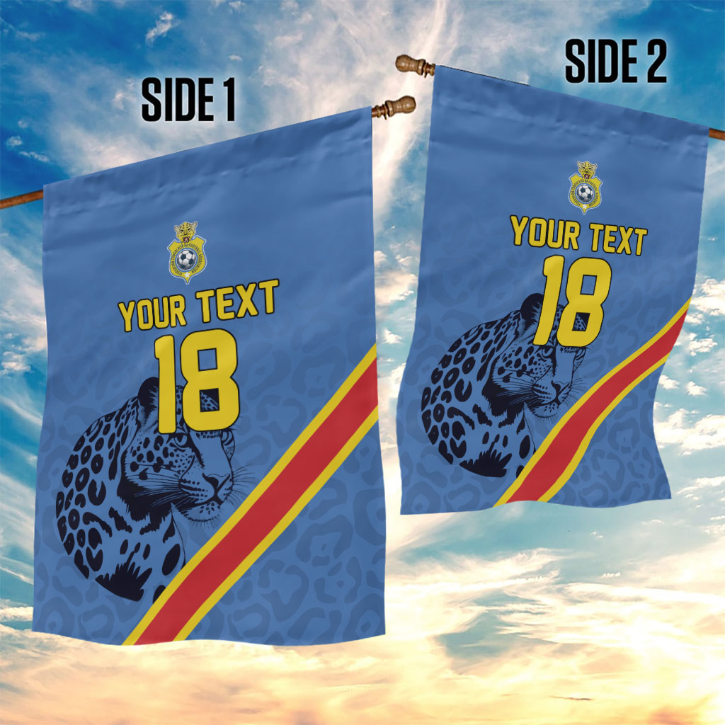 Custom DR Congo Football Garden Flag Leopard Pride Heritage Edition