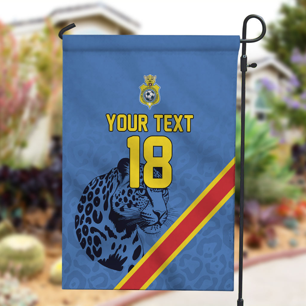 Custom DR Congo Football Garden Flag Leopard Pride Heritage Edition