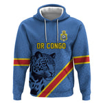 Custom DR Congo Football Hoodie Leopard Pride Heritage Edition