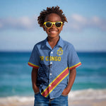 Custom DR Congo Football Kid Hawaiian Shirt Leopard Pride Heritage Edition