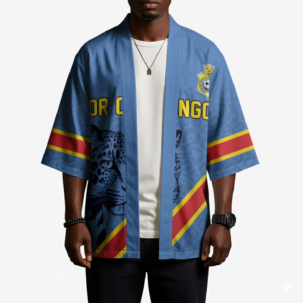 Custom DR Congo Football Kimono Leopard Pride Heritage Edition