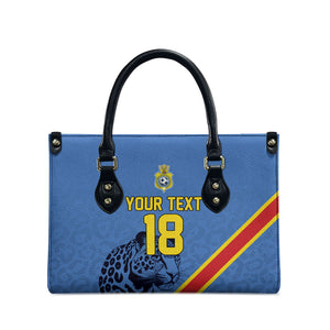 Custom DR Congo Football Leather Bag Leopard Pride Heritage Edition