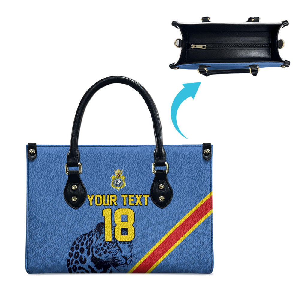 Custom DR Congo Football Leather Bag Leopard Pride Heritage Edition