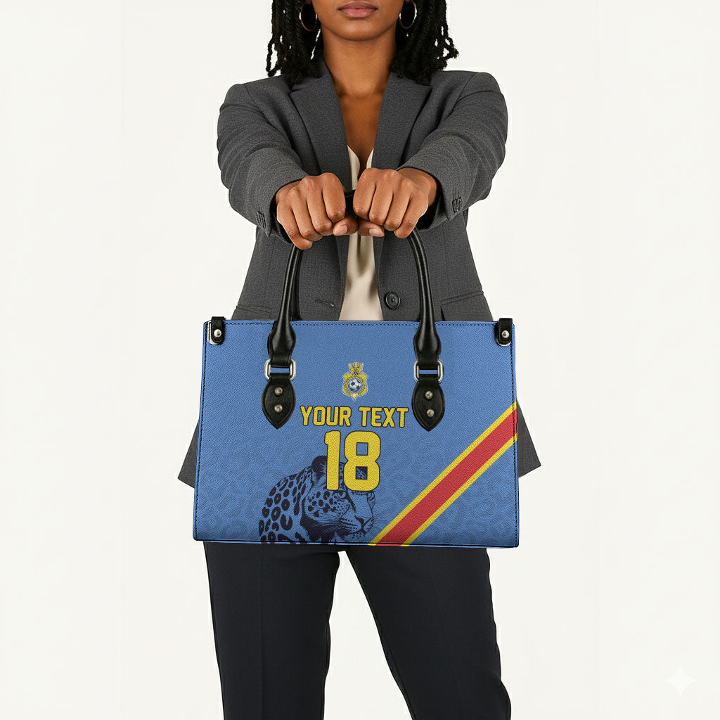 Custom DR Congo Football Leather Bag Leopard Pride Heritage Edition