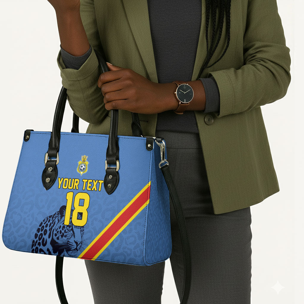Custom DR Congo Football Leather Bag Leopard Pride Heritage Edition