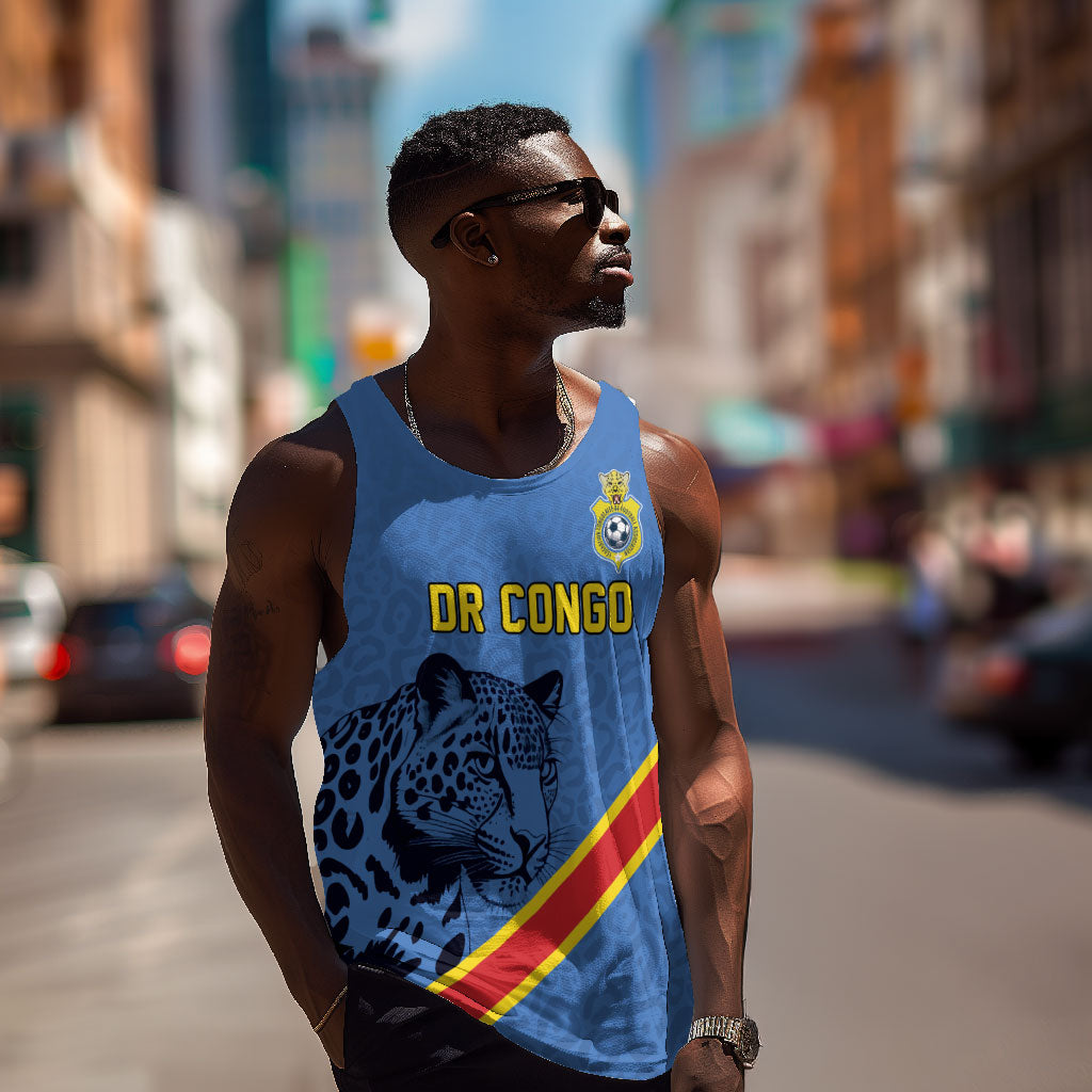 Custom DR Congo Football Men Tank Top Leopard Pride Heritage Edition