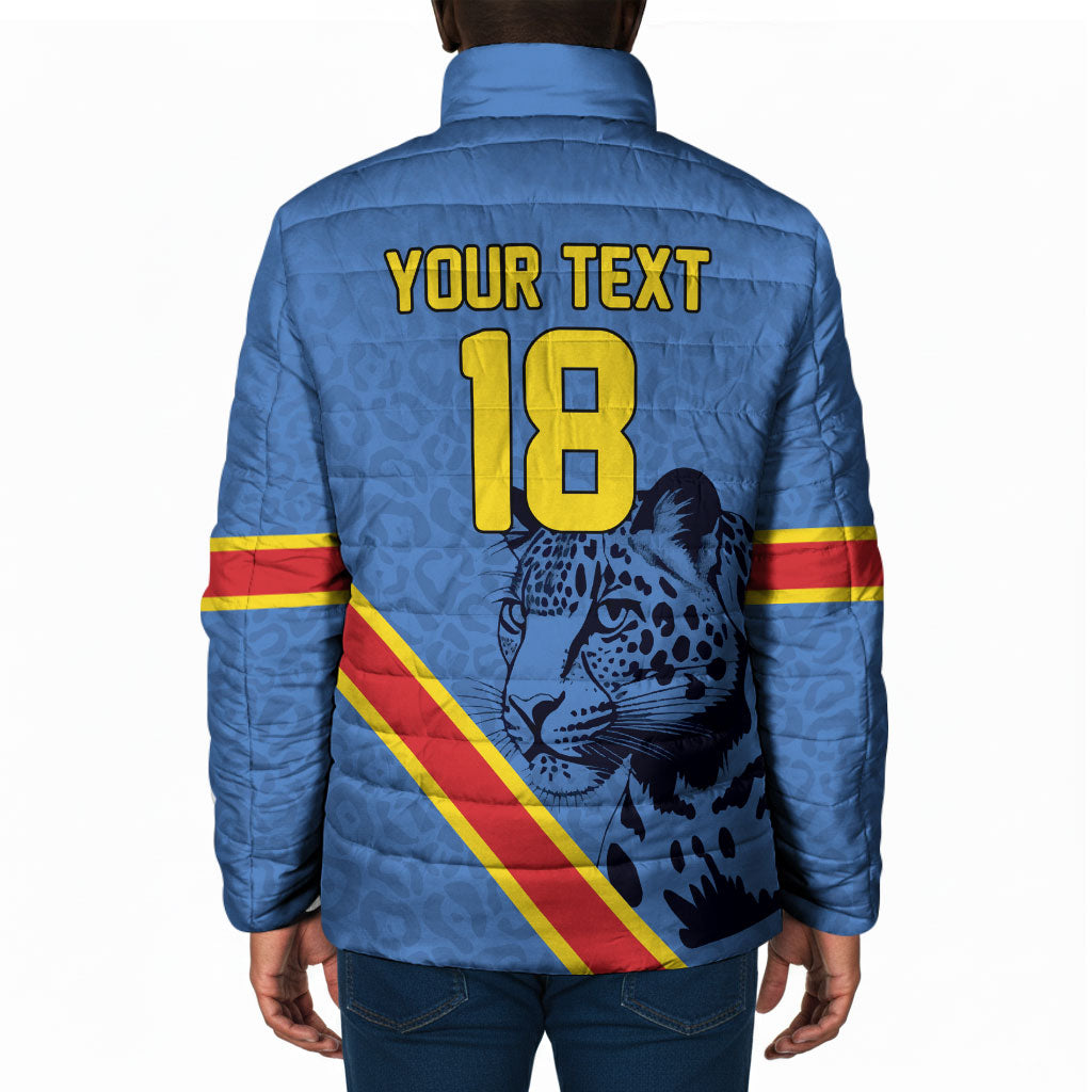 Custom DR Congo Football Padded Jacket Leopard Pride Heritage Edition