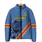 Custom DR Congo Football Padded Jacket Leopard Pride Heritage Edition