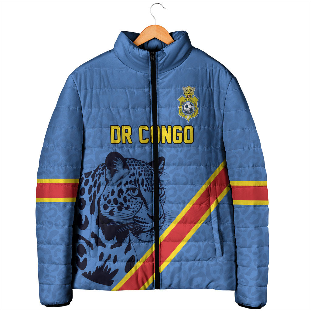 Custom DR Congo Football Padded Jacket Leopard Pride Heritage Edition