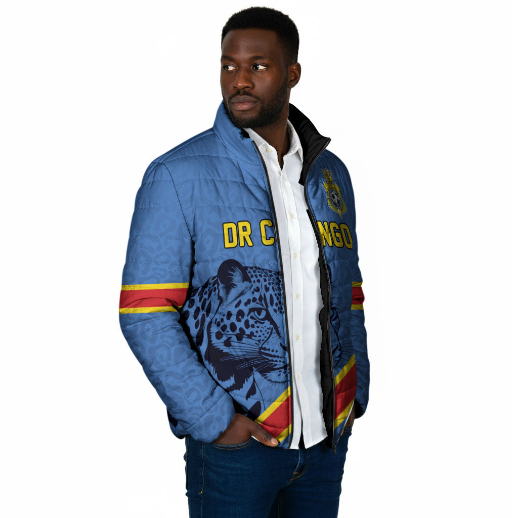 Custom DR Congo Football Padded Jacket Leopard Pride Heritage Edition