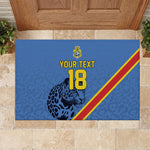 Custom DR Congo Football Rubber Doormat Leopard Pride Heritage Edition