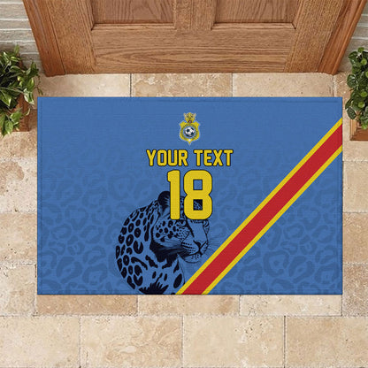 Custom DR Congo Football Rubber Doormat Leopard Pride Heritage Edition