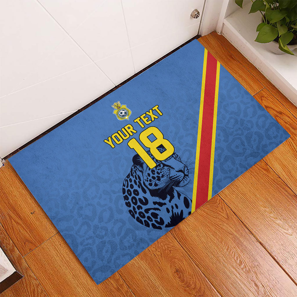 Custom DR Congo Football Rubber Doormat Leopard Pride Heritage Edition
