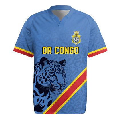 Custom DR Congo Football Rugby Jersey Leopard Pride Heritage Edition