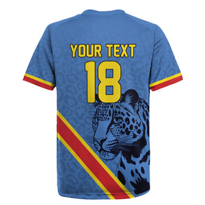 Custom DR Congo Football Rugby Jersey Leopard Pride Heritage Edition