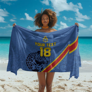 Custom DR Congo Football Sarong Leopard Pride Heritage Edition