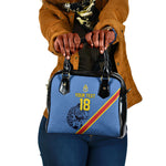 Custom DR Congo Football Shoulder Handbag Leopard Pride Heritage Edition