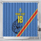Custom DR Congo Football Shower Curtain Leopard Pride Heritage Edition