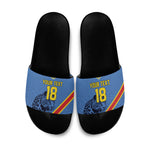 Custom DR Congo Football Slide Sandals Leopard Pride Heritage Edition
