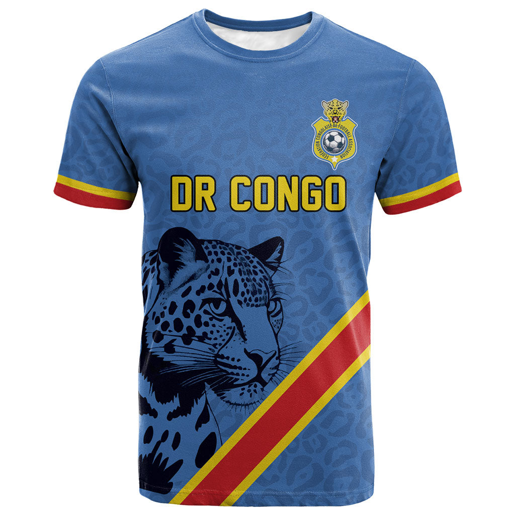 Custom DR Congo Football T shirt Leopard Pride Heritage Edition