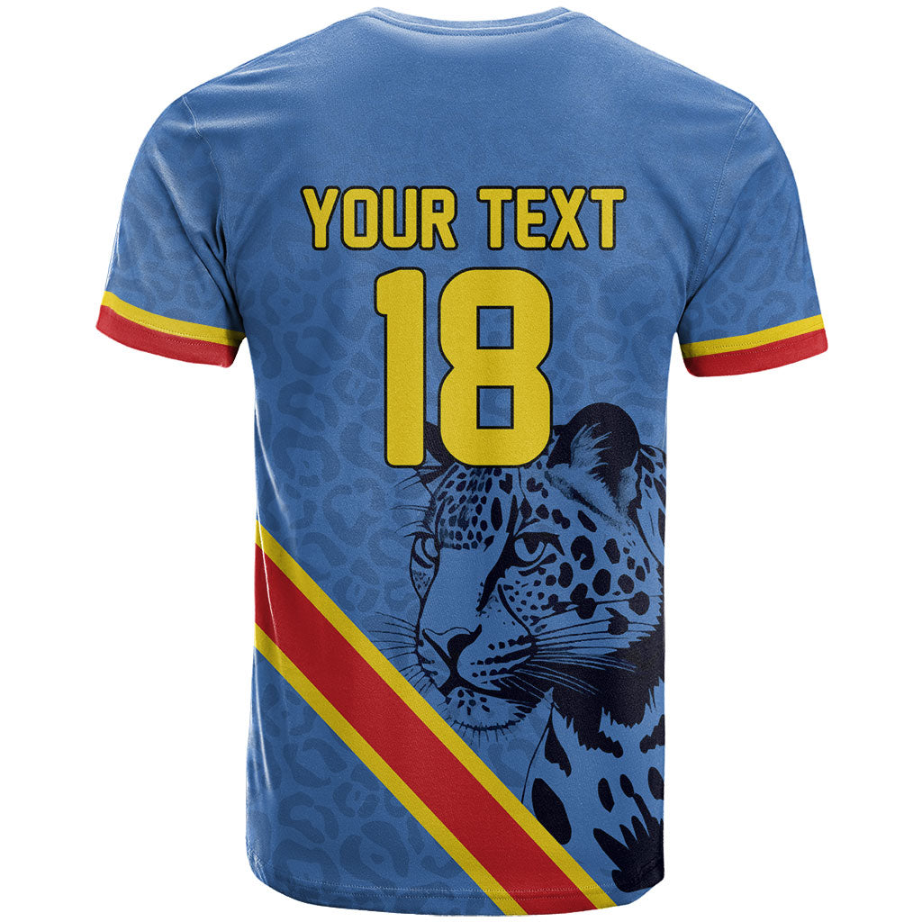 Custom DR Congo Football T shirt Leopard Pride Heritage Edition