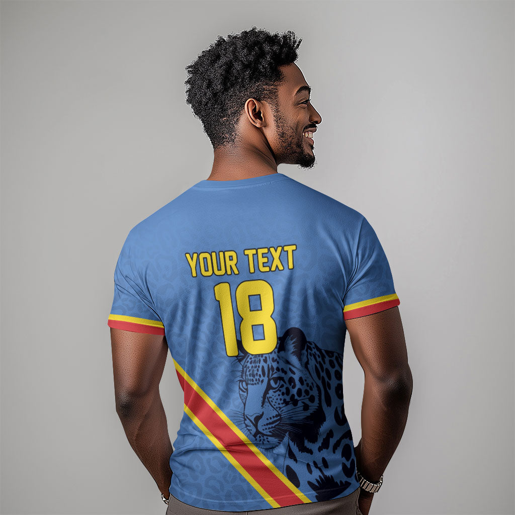 Custom DR Congo Football T shirt Leopard Pride Heritage Edition