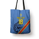 Custom DR Congo Football Tote Bag Leopard Pride Heritage Edition