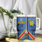 Custom DR Congo Football Tumbler With Handle Leopard Pride Heritage Edition
