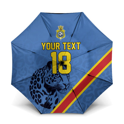 Custom DR Congo Football Umbrella Leopard Pride Heritage Edition