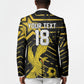 Custom Ghana Football Blazer Golden Black Star Eagle Heritage