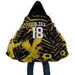 Custom Ghana Football Cloak Golden Black Star Eagle Heritage