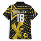 Custom Ghana Football Hawaiian Shirt Golden Black Star Eagle Heritage