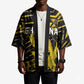 Custom Ghana Football Kimono Golden Black Star Eagle Heritage