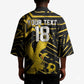 Custom Ghana Football Kimono Golden Black Star Eagle Heritage