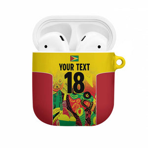 Custom Guyana Football Pride AirPods Case Golden Jaguars Go Champion - Yellow